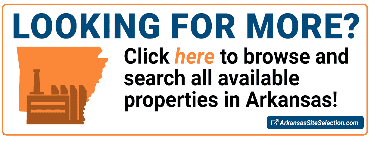 Arkansas Site Selection Center search tool for sites and buildings